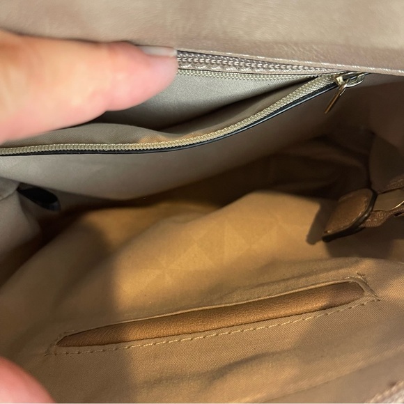 Braided Tassel Taupe Crossbody Saddle Bag - Picture 8 of 17